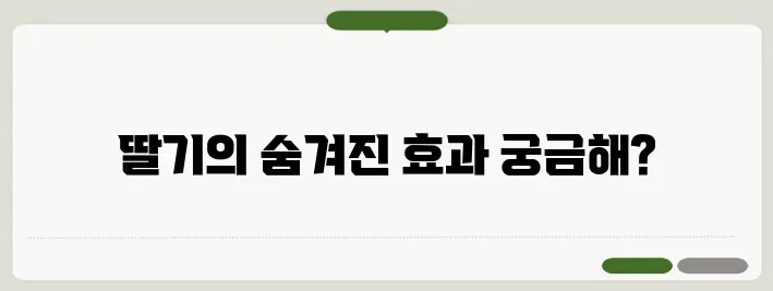 딸기효능은? 항산화 폭탄 딸기의 놀라운 효능 알아봐요!