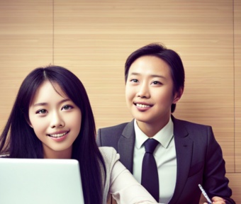 대출 상담을 받고 있는 모습
