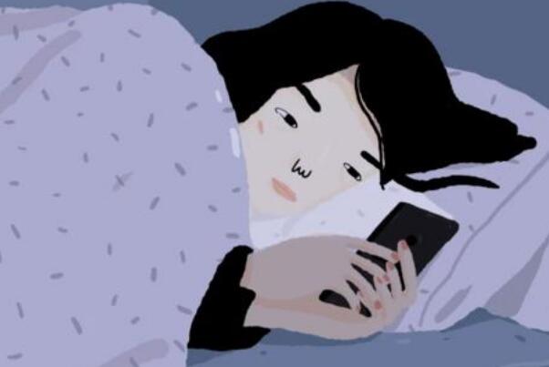 누워서 휴대폰시청 그림