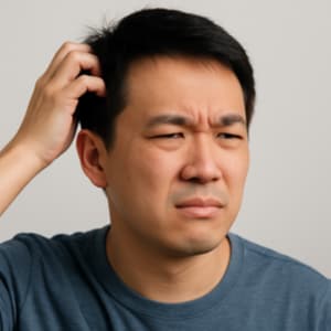 건선 피부염 증상 - 두피 문제