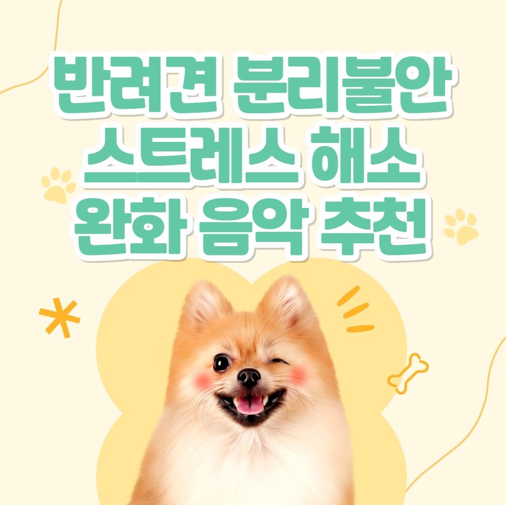 반려견-분리불안-스트레스-해소-완화-음악