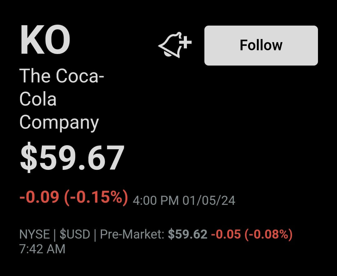 코카콜라 주식