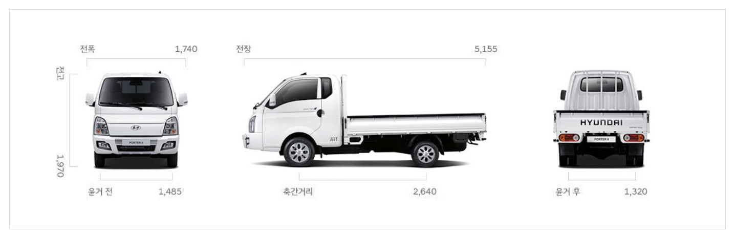 현대 포터 2 LPG 구매가격 디자인 및 제원