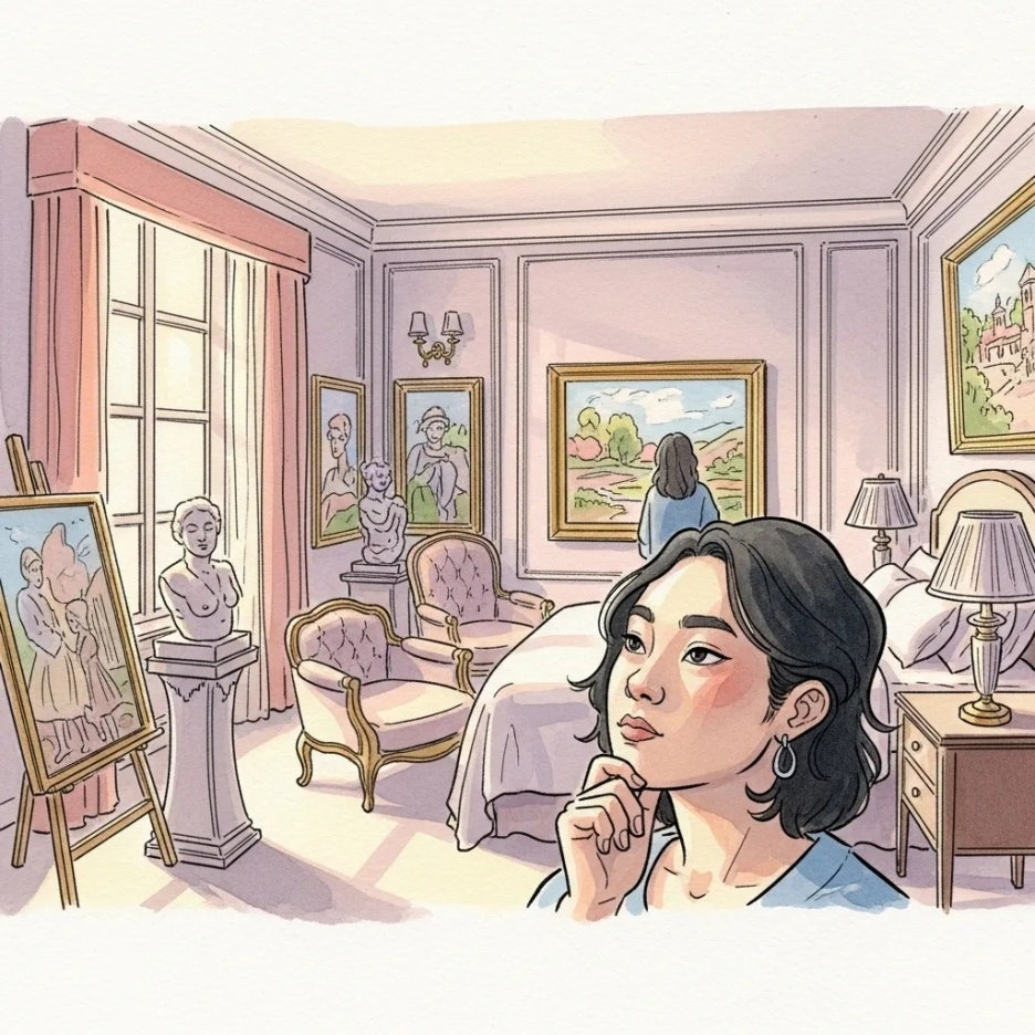 호텔 객실이 예술 공간으로 변신한 모습