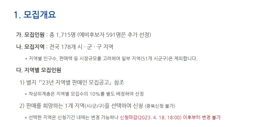 로또판매점 모집인원