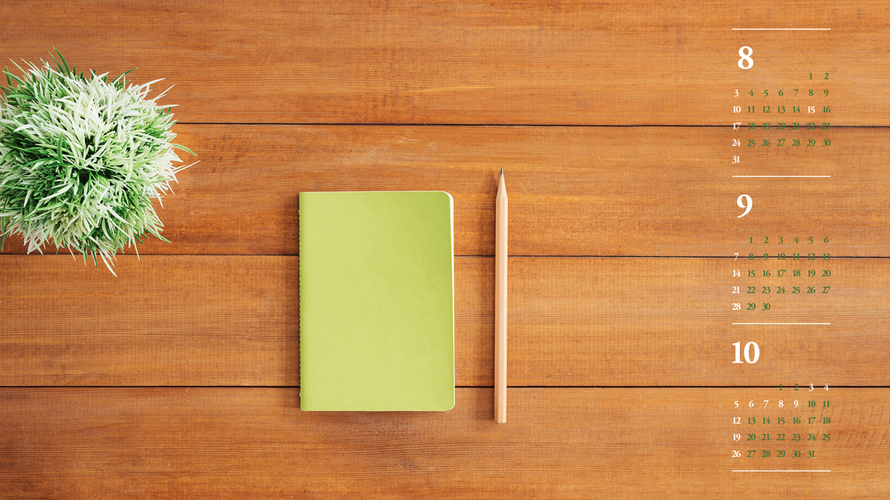 08 연두색 노트 B - 2025년9월 노트북배경화면