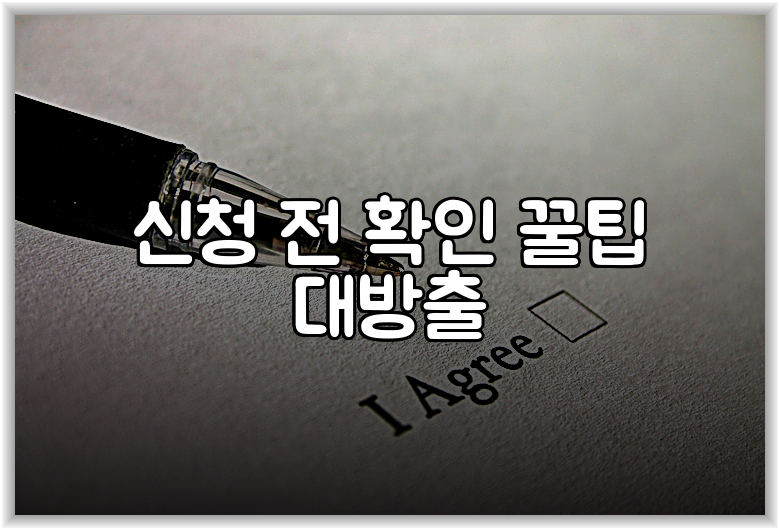 신청 전 확인 꿀팁 대방출