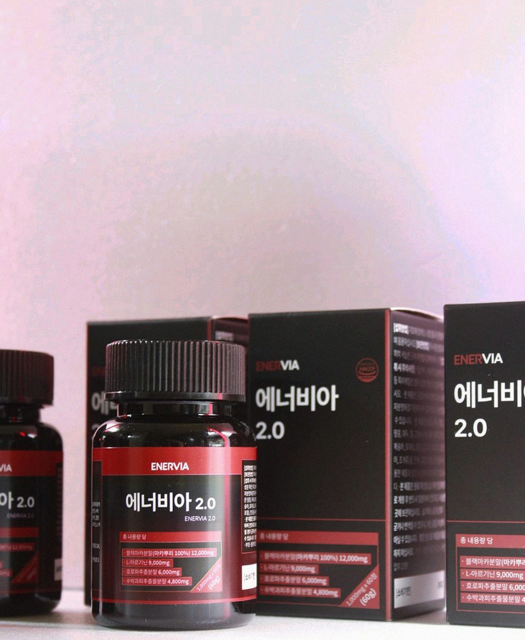 Korean Asian middle-aged man taking supplement with water at dinner table
