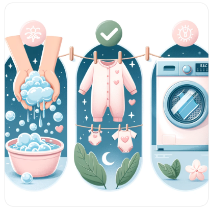 신생아 옷 소재별 세탁법 비교 (면, 오가닉, 합성섬유)