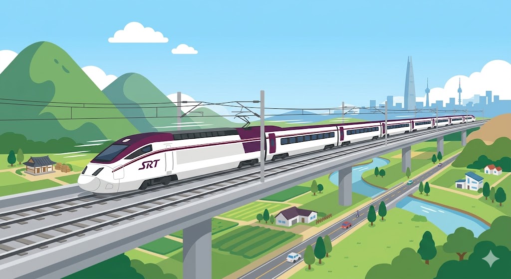 전주역에서 출발하는 SRT 고속열차