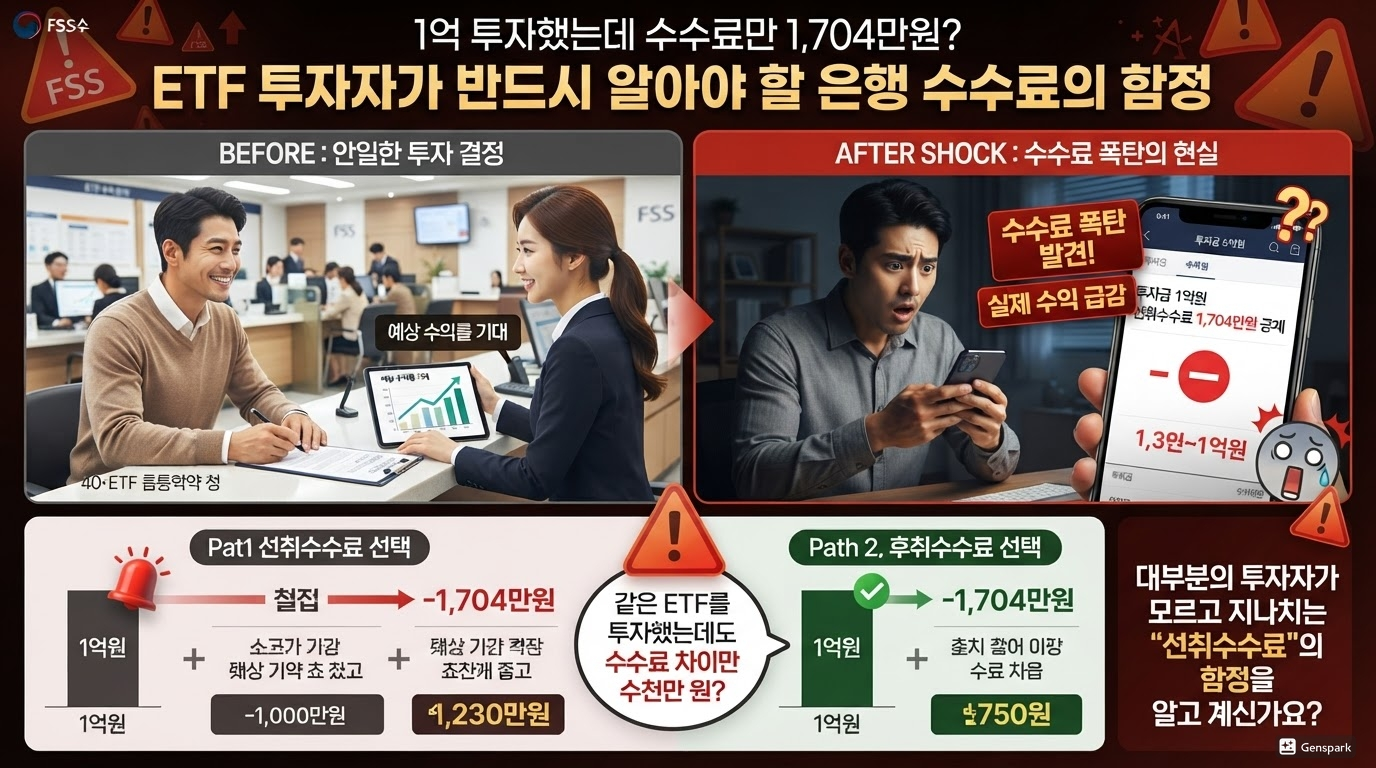 1억 투자했는데 수수료만 1,704만원? ETF 투자자가 반드시 알아야 할 은행 수수료의 함정