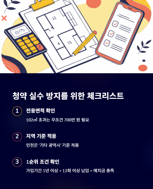 청약 실수 방지를 위한 체크리스트