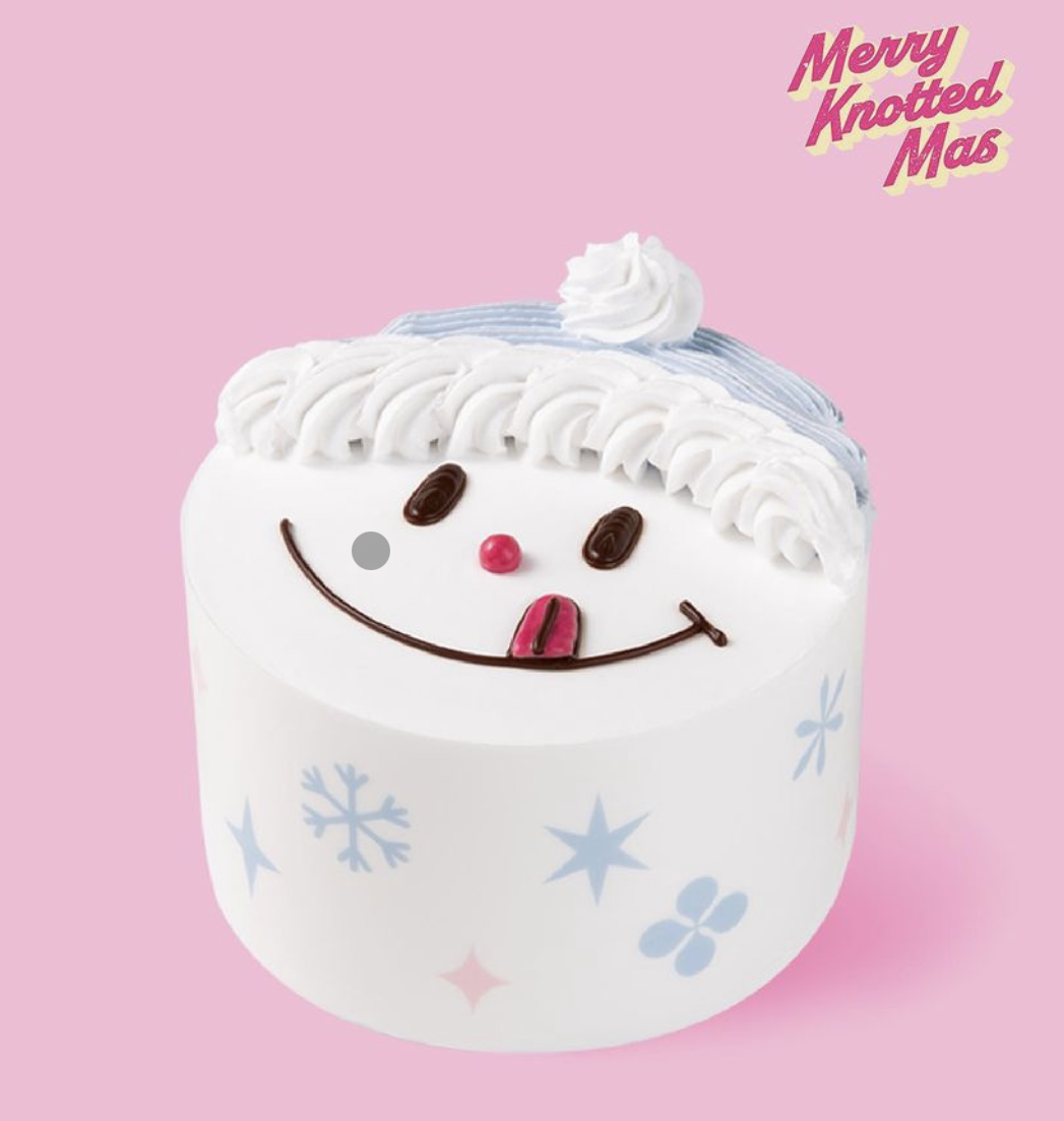 눈사람 스마일 케이크