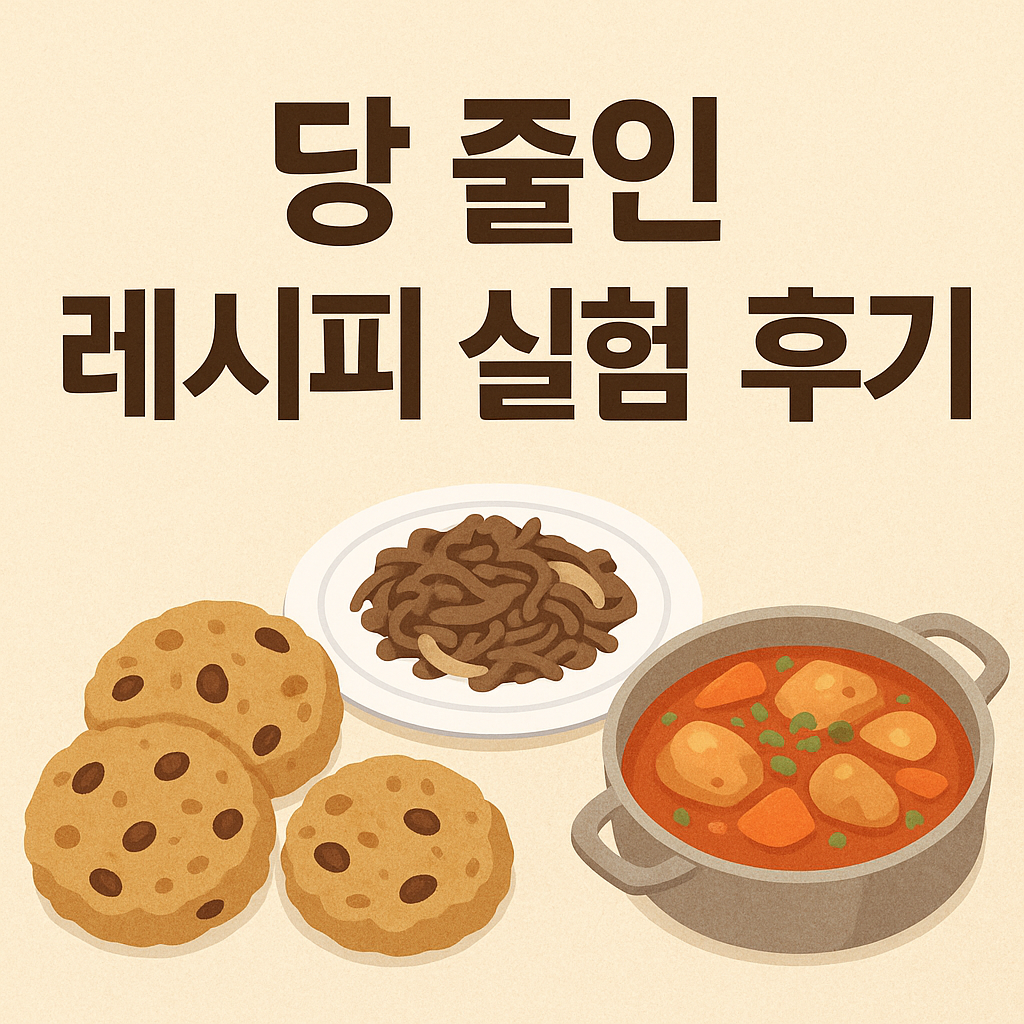 당 줄인 레시피 실험 후기