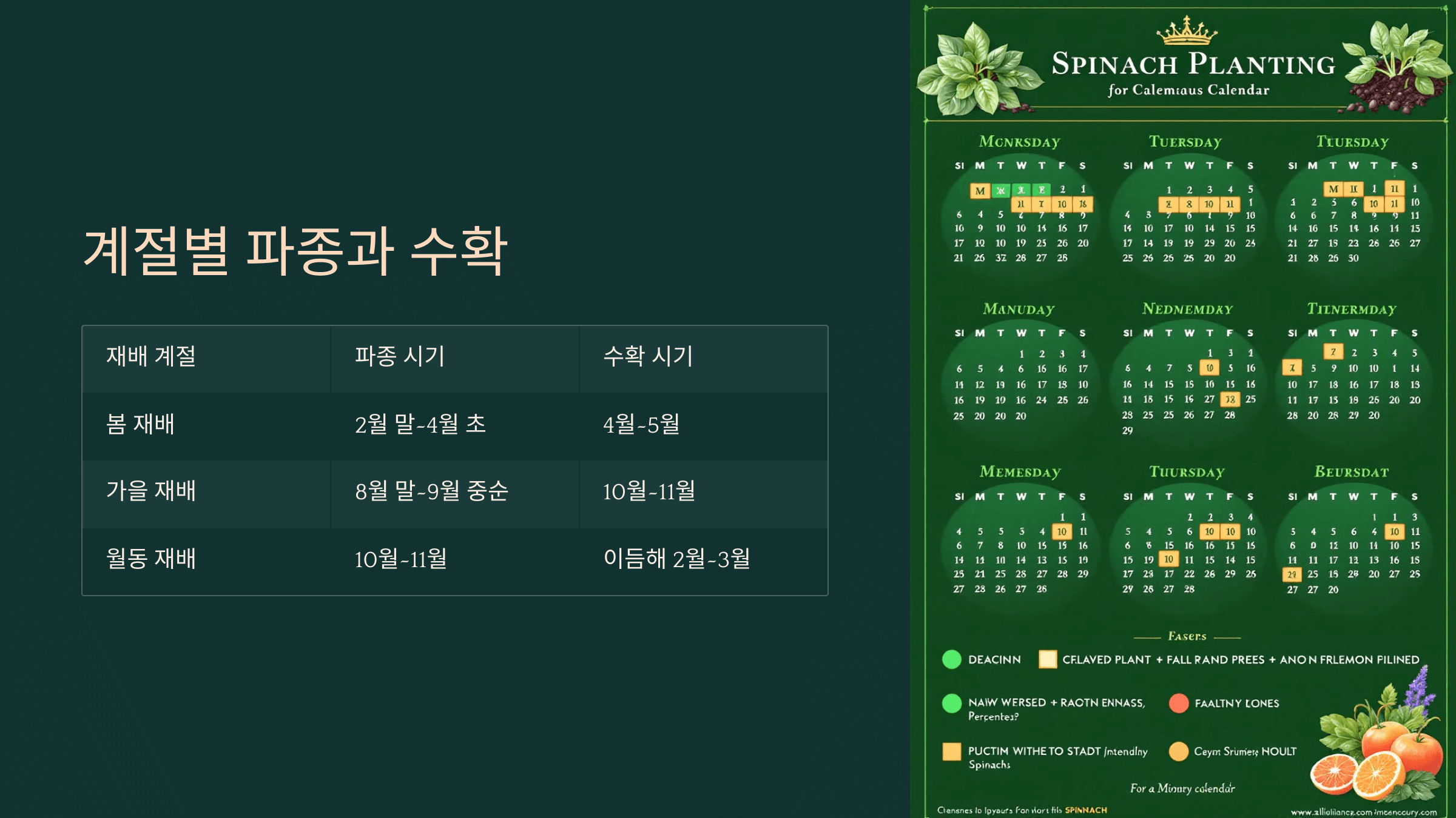 시금치 사진입니다.