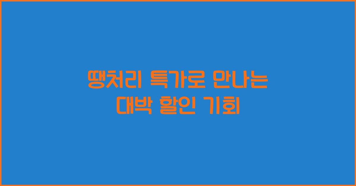땡처리 특가