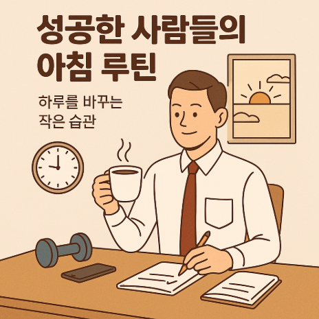 성공한 사람들의 아침루틴의 관련한 사진