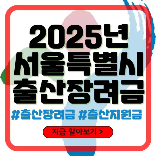 2025년 서울시 출산장려금