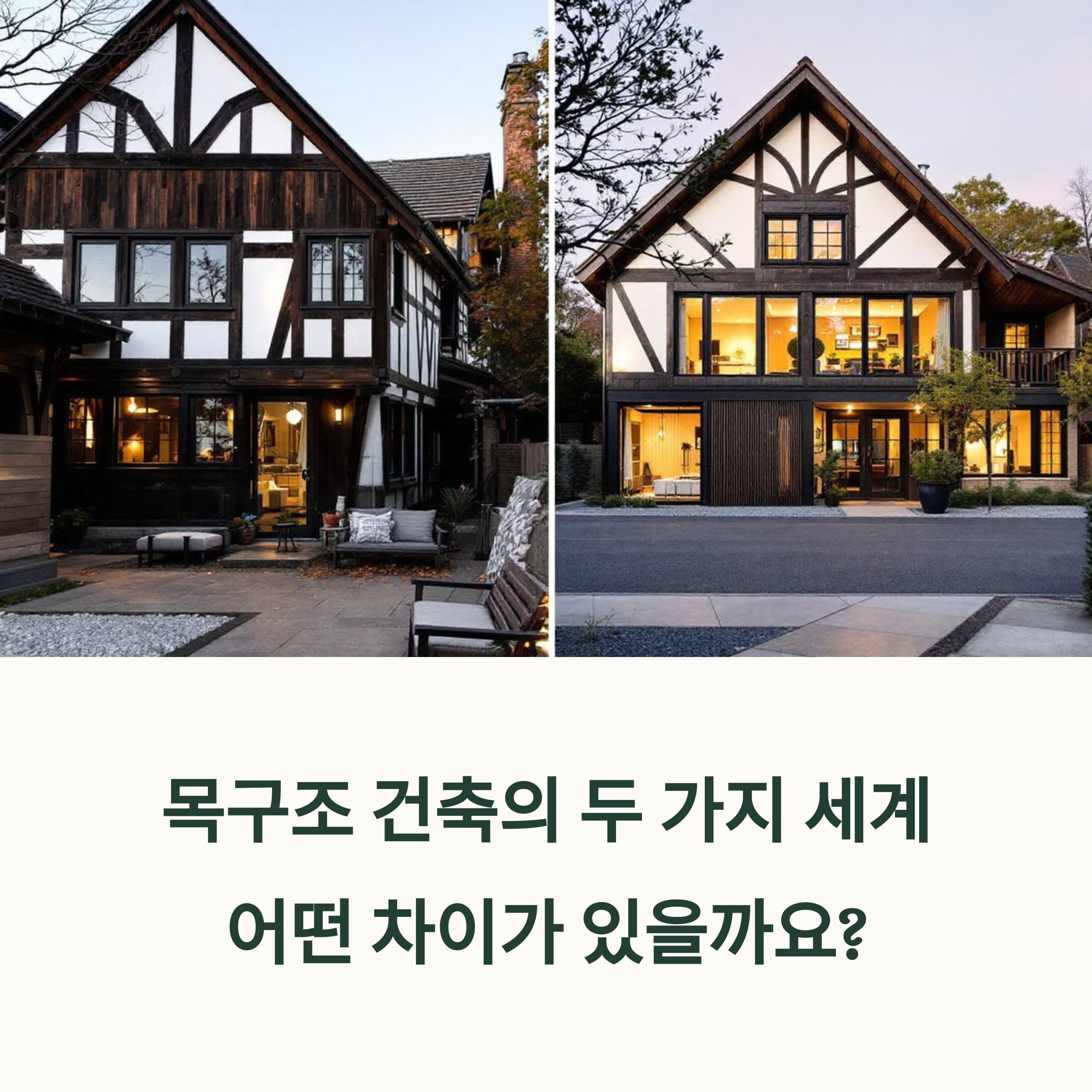 중목구조 경량목구조 차이점 완벽 비교