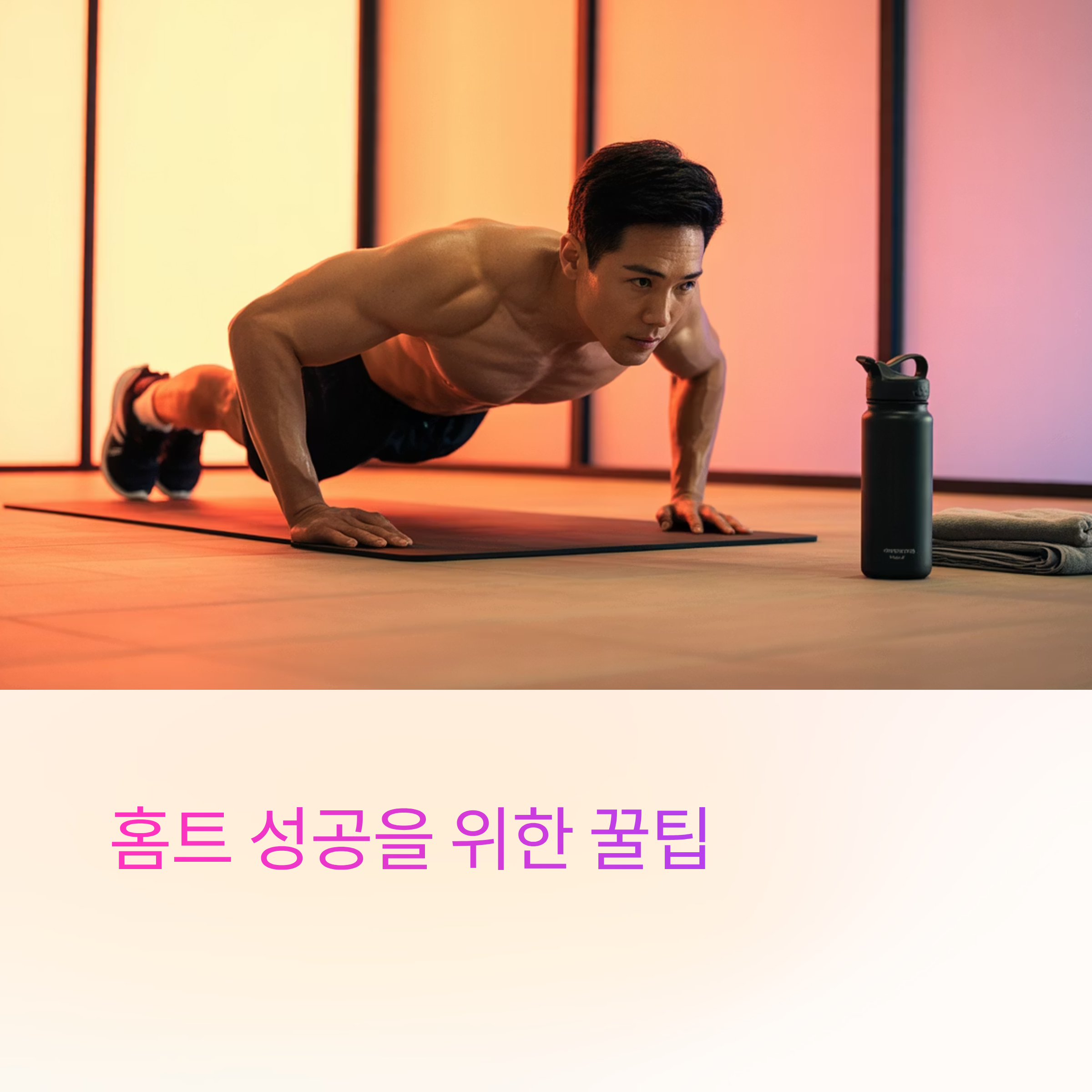 홈트 성공을위한 꿀팁