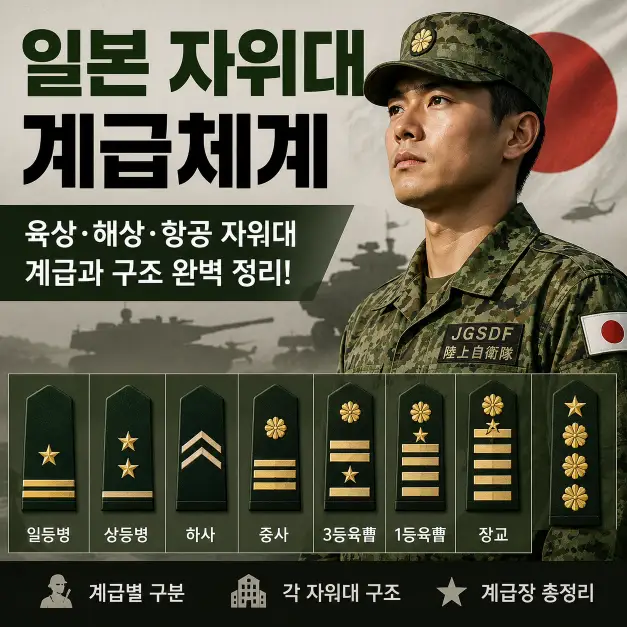 일본 자위대 계급체계 총정리