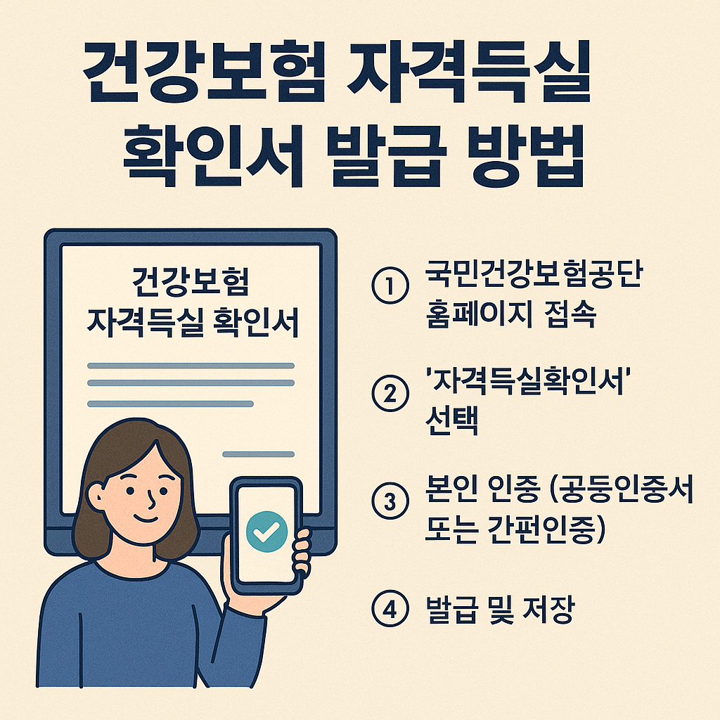 건강보험 자격득실 확인서 발급 방법 (모바일·PC 모두 정리)