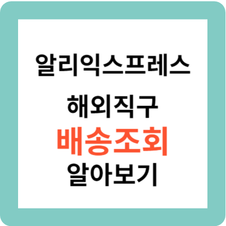 알리익스프레스 해외직구 배송조회 알아보기