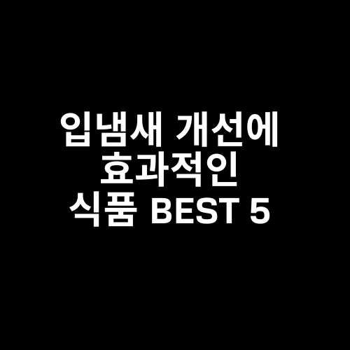 입냄새 개선에 효과적인 식품 BEST 5
