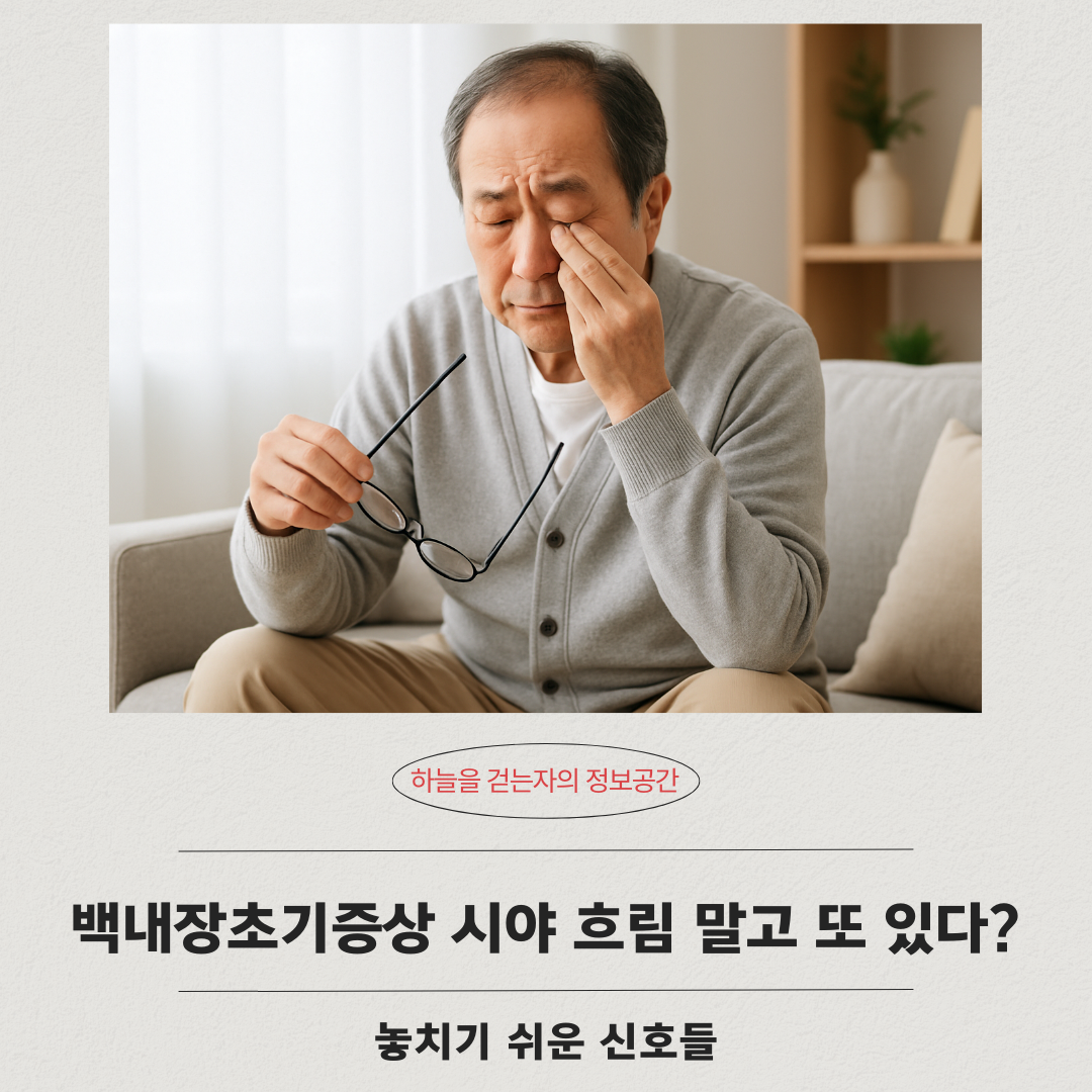 백내장 초기증상, 시야 흐림 말고 또 있다? 놓치기 쉬운 신호들