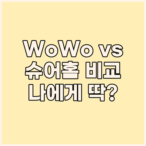 WoWo vs 슈어홈, 나에게 딱 맞..