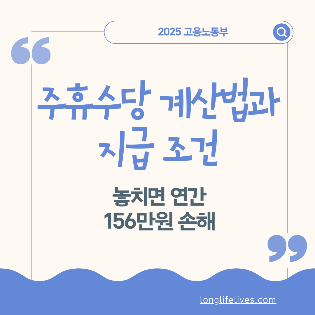 주휴수당 계산법과 지급조건
