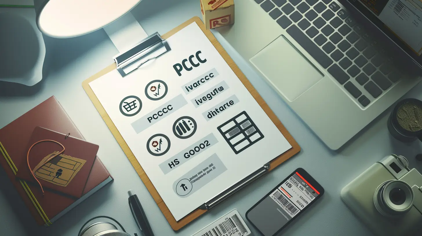 PCCC·운송장·수입신고번호·HS코드 비교 그래픽