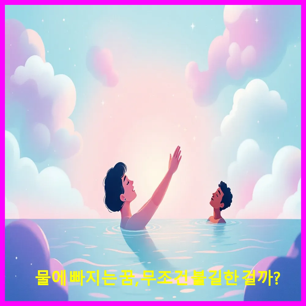 물에 빠지는 꿈, 무조건 불길한 걸까?