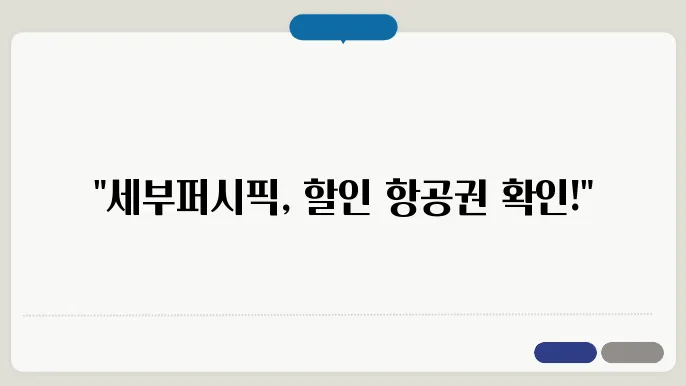 세부퍼시픽항공 홈페이지 바로가기