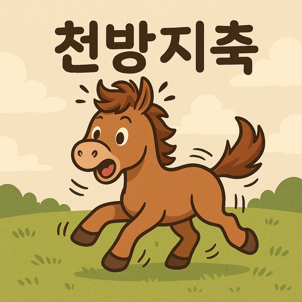 천방지축 사자성어 이미지