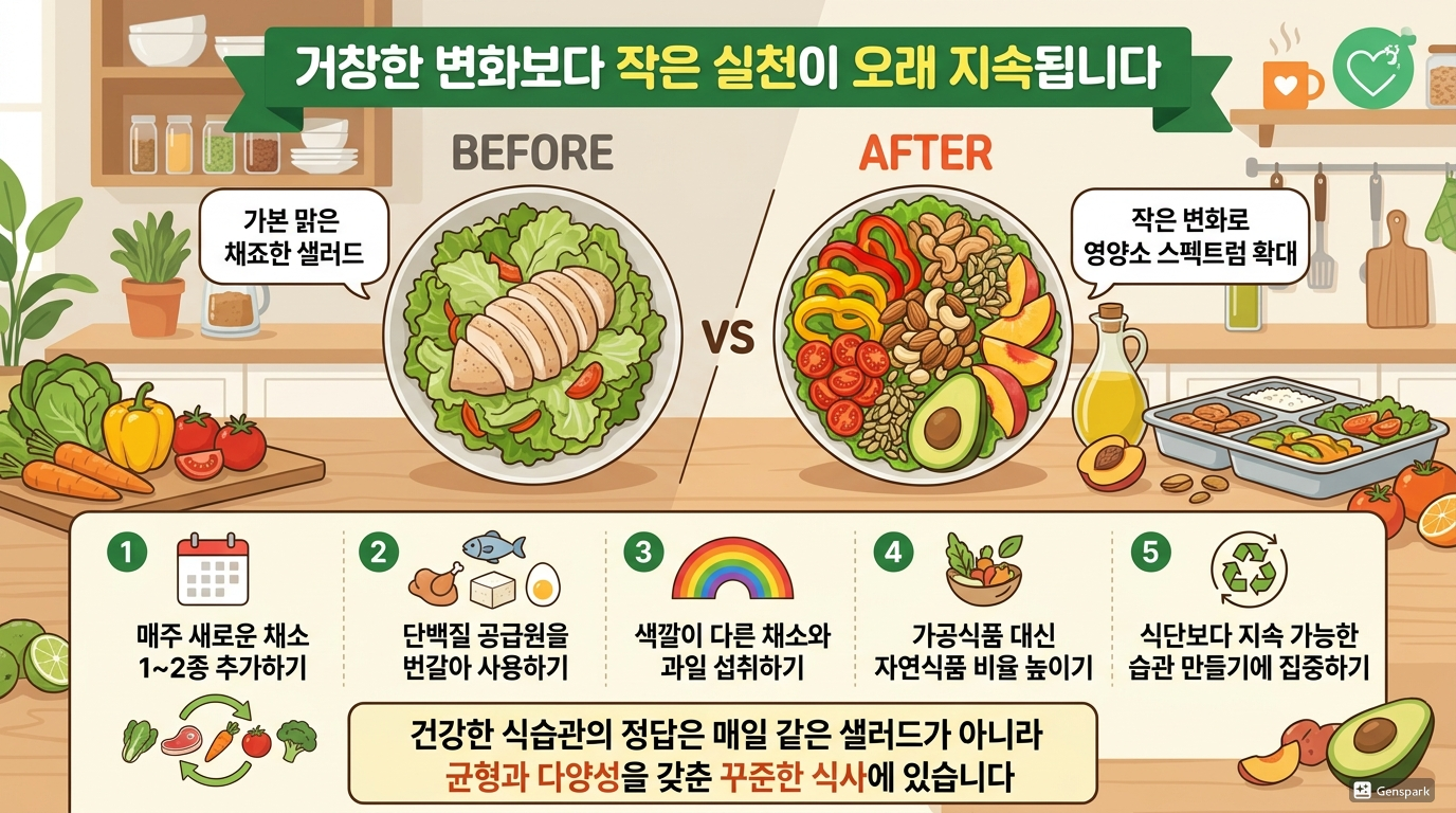 건강한 반복 식단 구성법