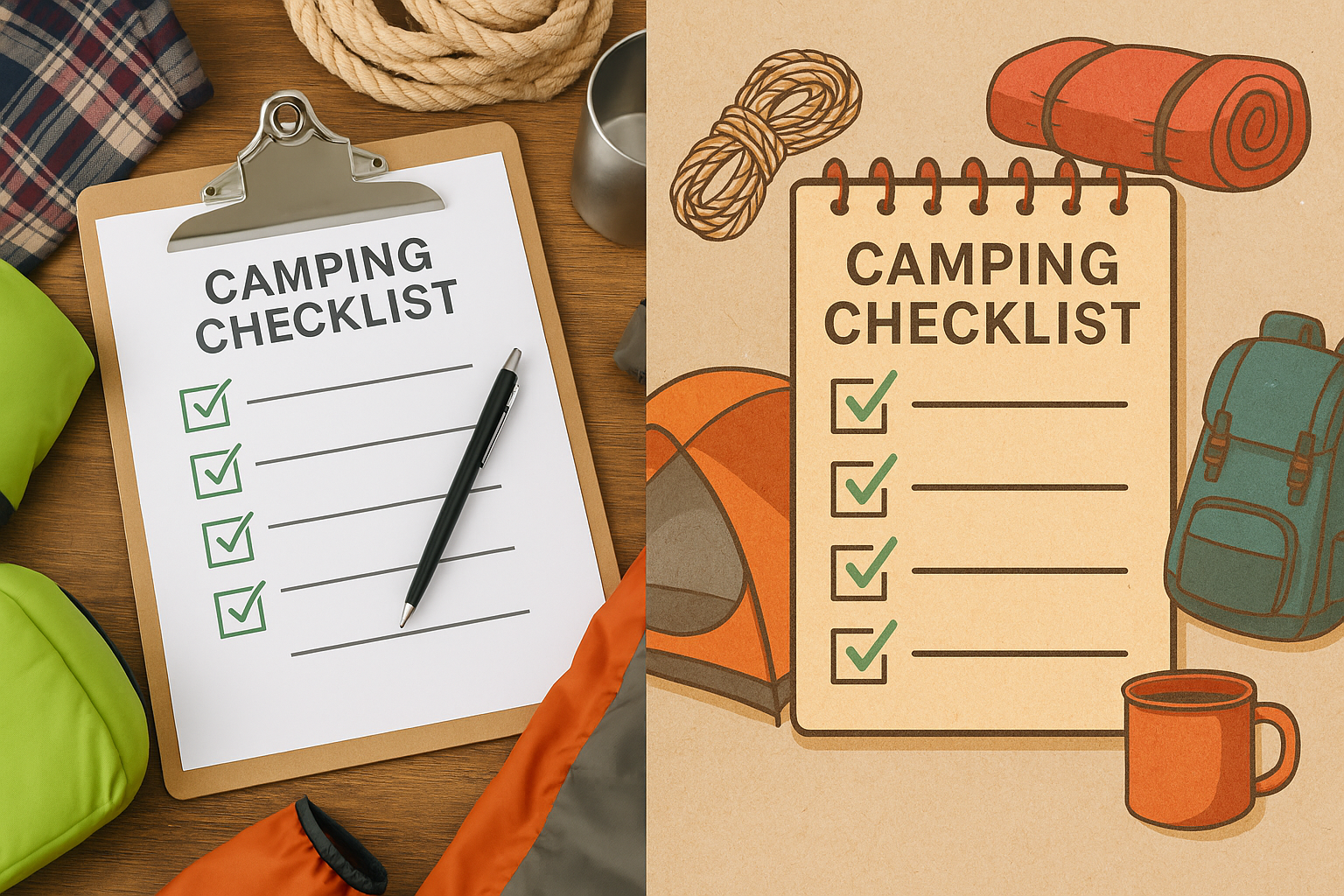 캠핑 준비물 체크리스트