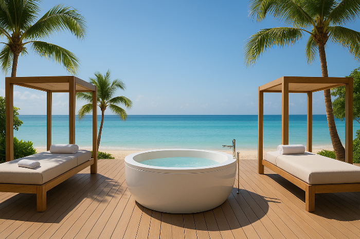 해변 스파 리조트 전경