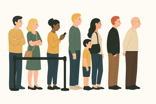 줄을 선 사람들