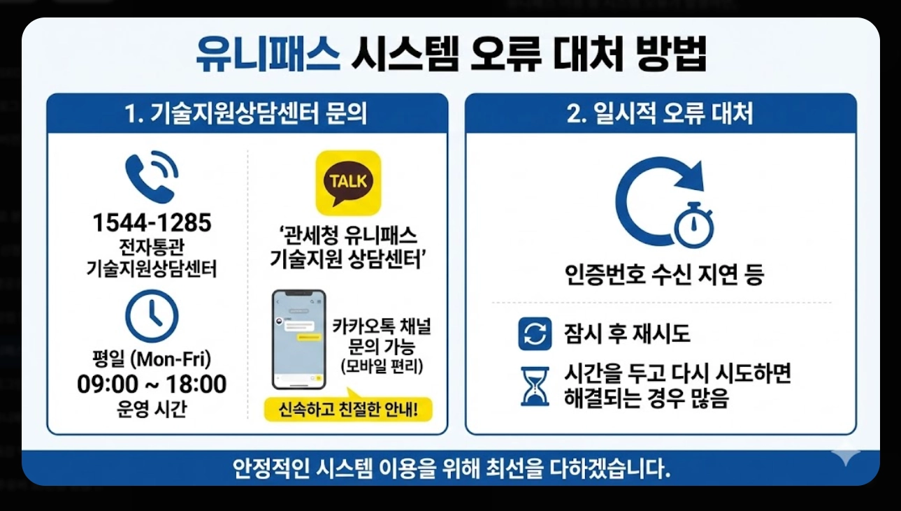 관세청 유니패스 홈페이지