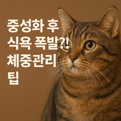 고양이 중성화 후 식욕 폭발? 체중관리 제대로 하는 법