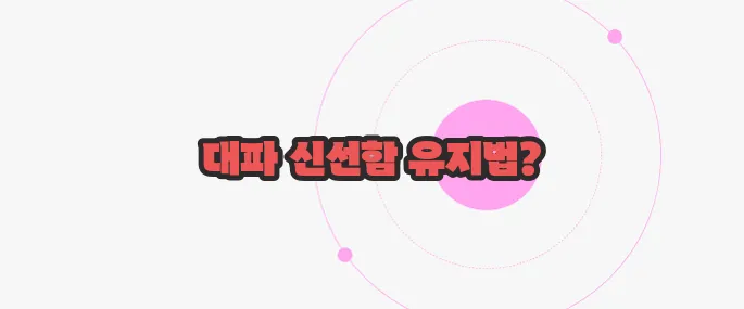 대파 보관법 지금부터 들여다보죠