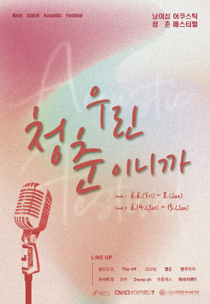 남이섬 어쿠스틱 청춘 페스티벌 포스터