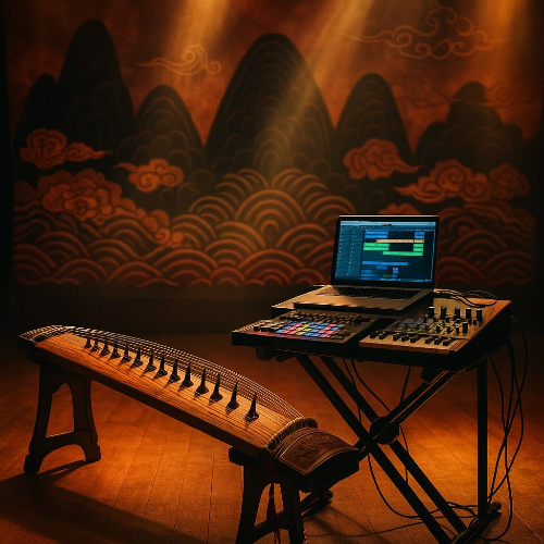 가야금과 전자음악세트