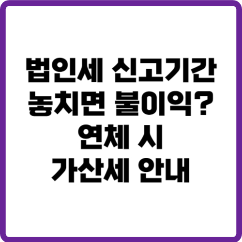 법인세 신고기간