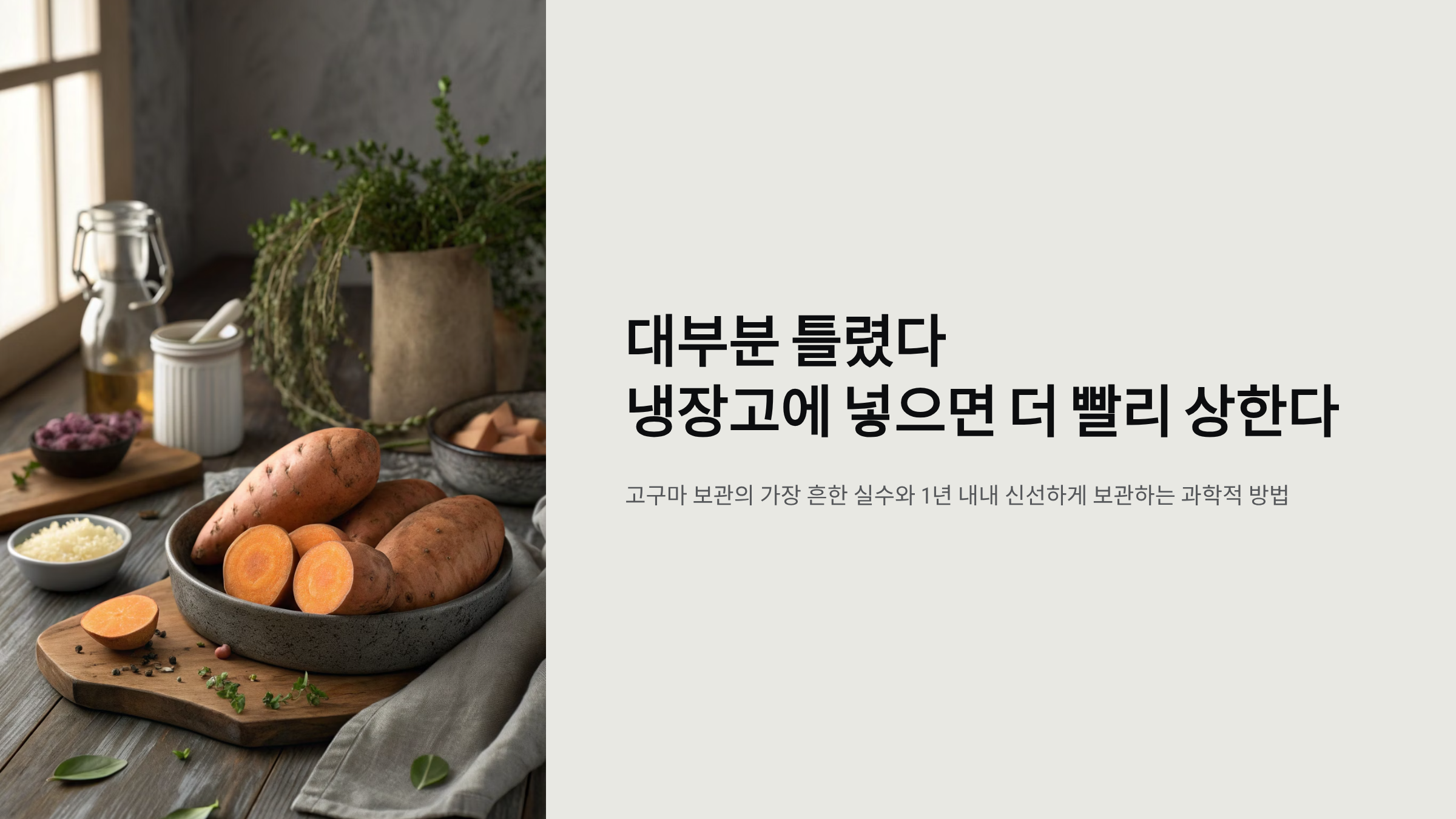 고구마 보관하는법 알아보기
