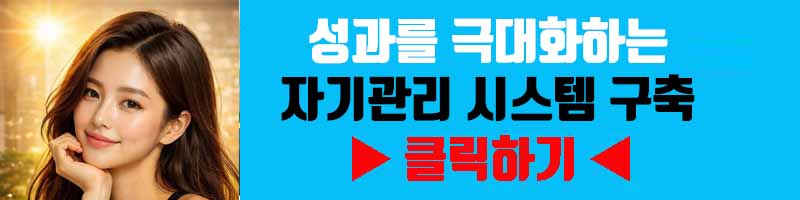 성과를 극대화하는 자기관리 시스템 구축