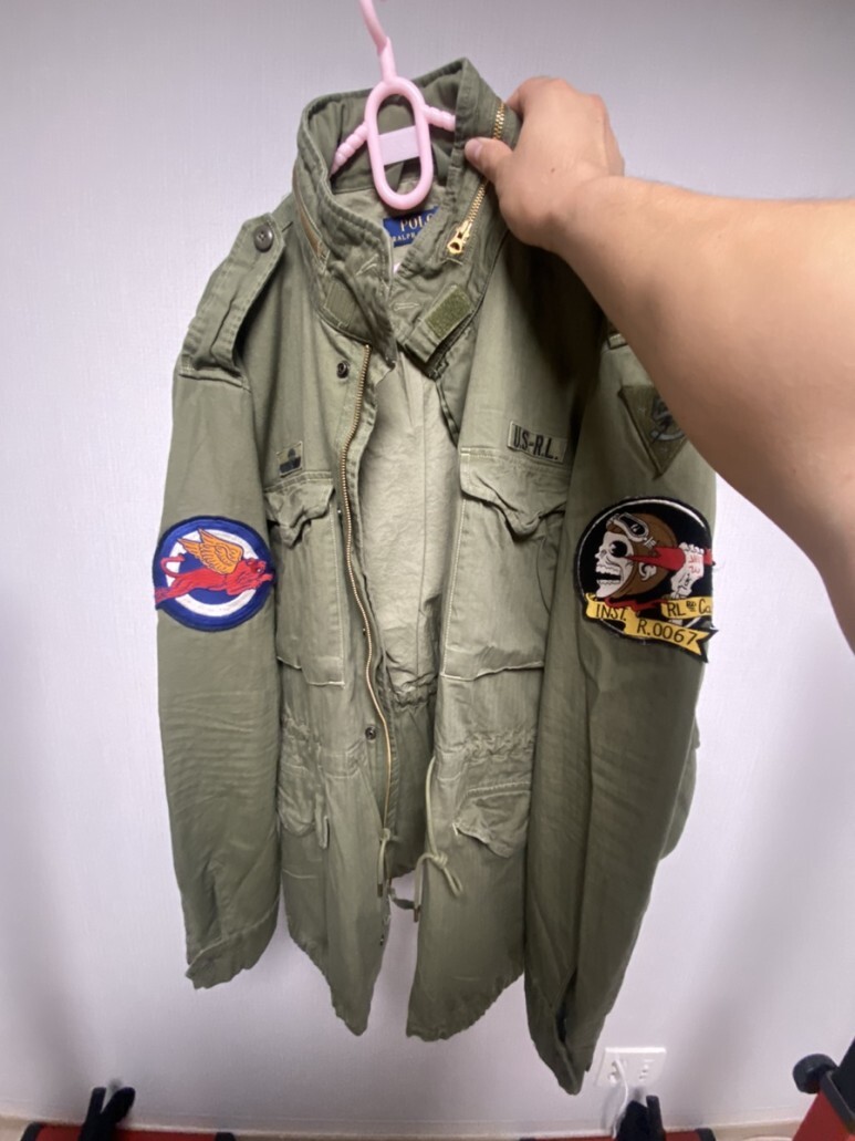 폴로랄프로렌 야상 스컬패치 히든후드 야상자켓 폴로야상 폴로미군야상 USRL 미군야상 빈티지야상 폴로M-65 폴로랄프로렌 m-65