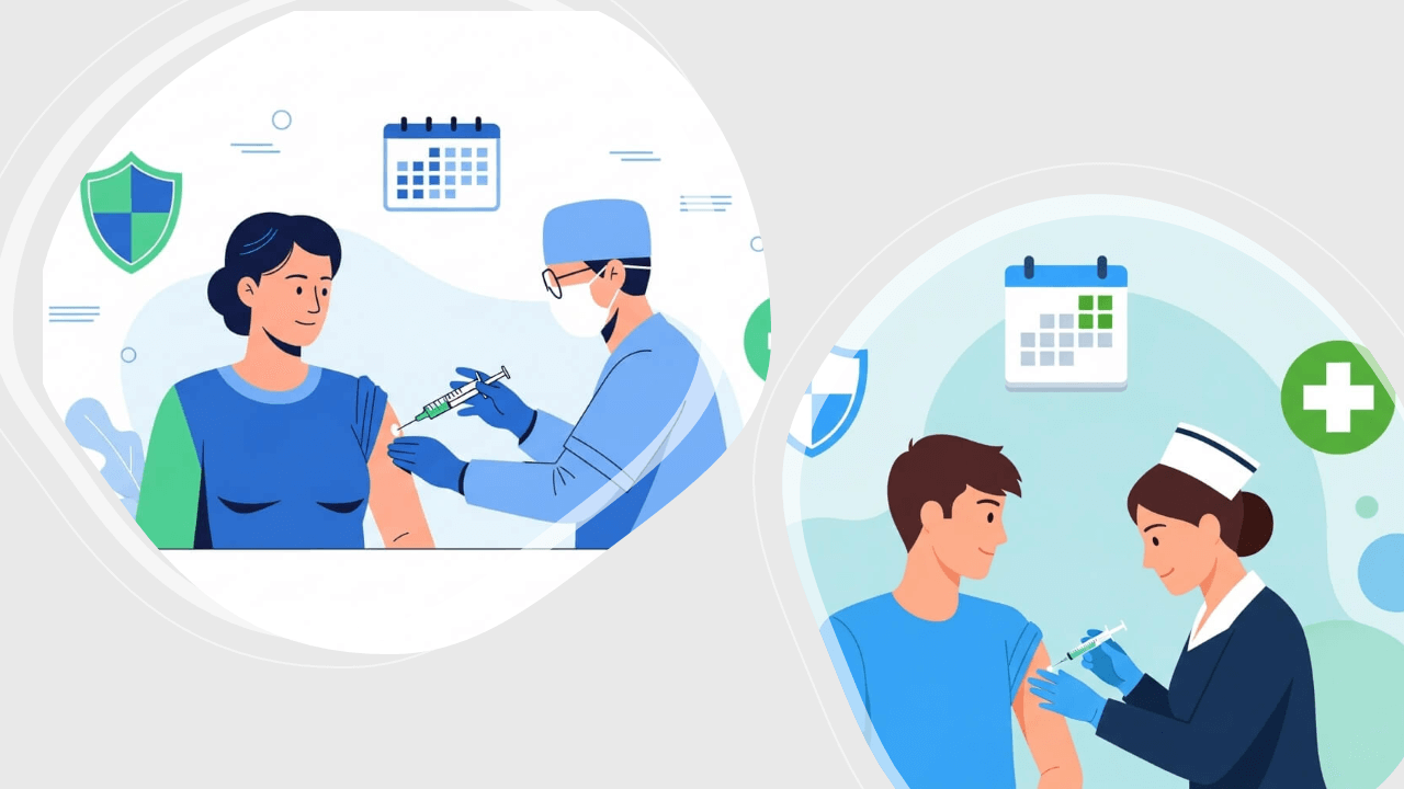 청소년 및 성인 예방접종 일정 (7세~64세)